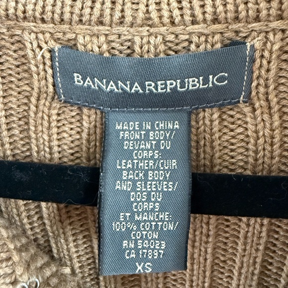 Banana Republic Brown Suede Sweater Jacket Vintage Y2K - Picture 5 of 8